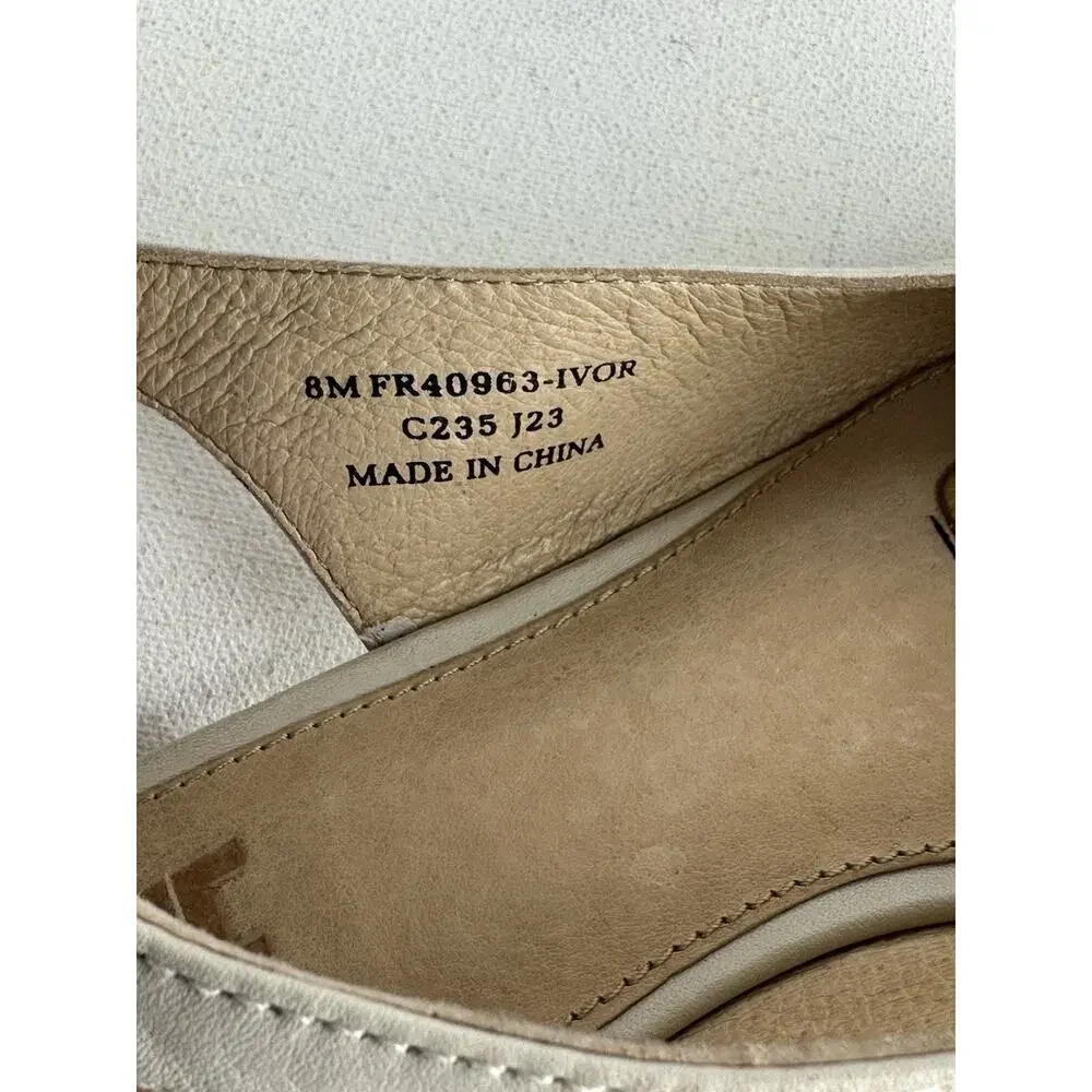 Frye Kenzie Ivory Slingback Flats Size 8 - Picture 4 of 5
